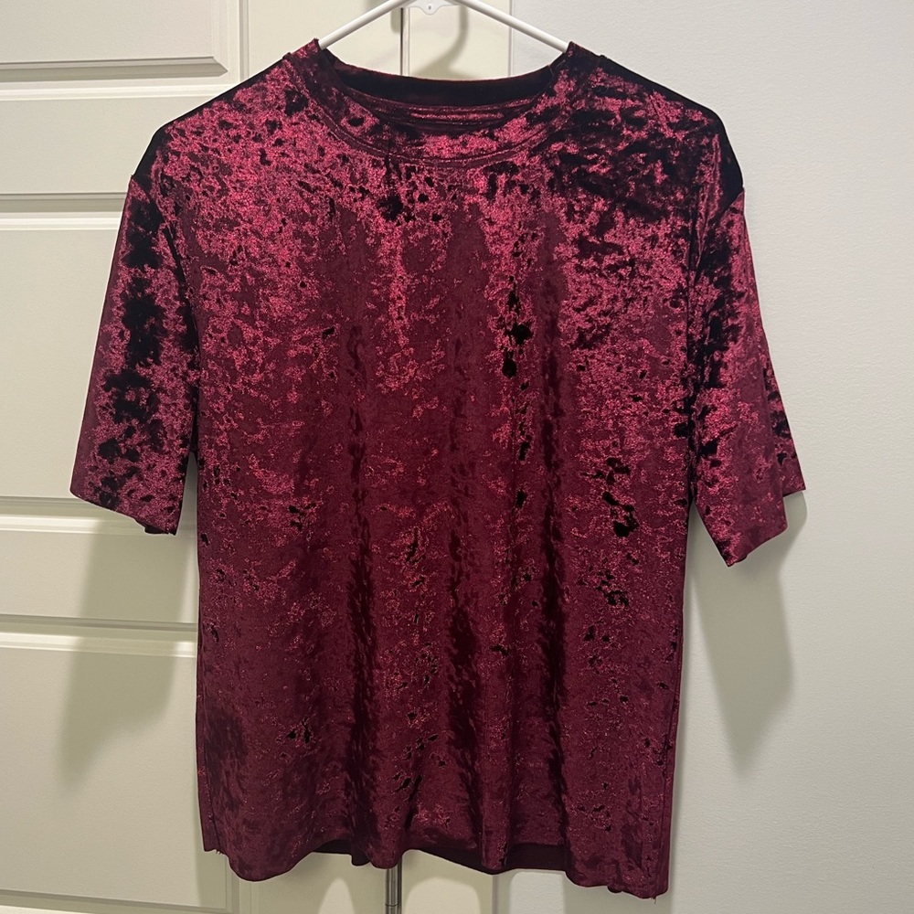 NWOT Red Velvet Top